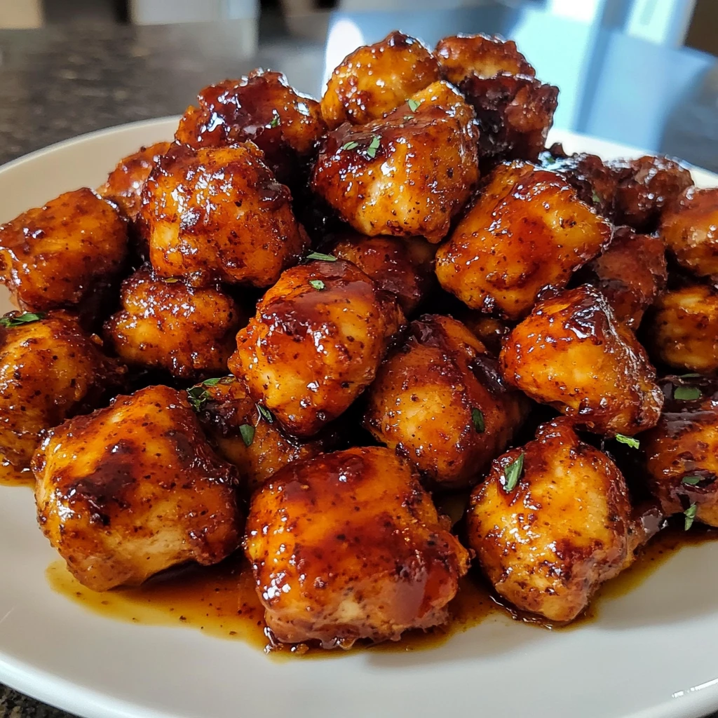 Air Fryer Honey BBQ Chicken Bites 10 Minutes Amazing