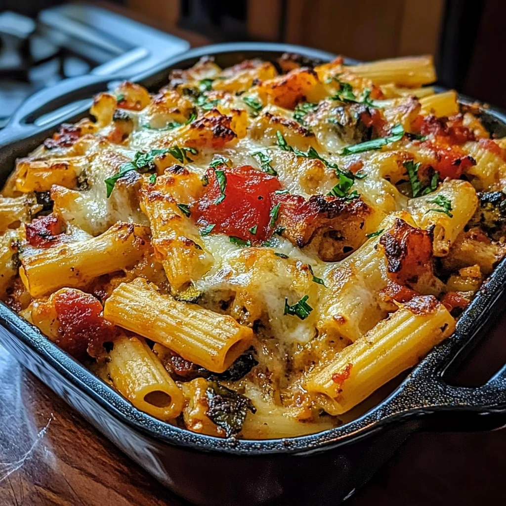 Baked Ziti with Roasted Vegetables 30 Minutes Easy Delicious