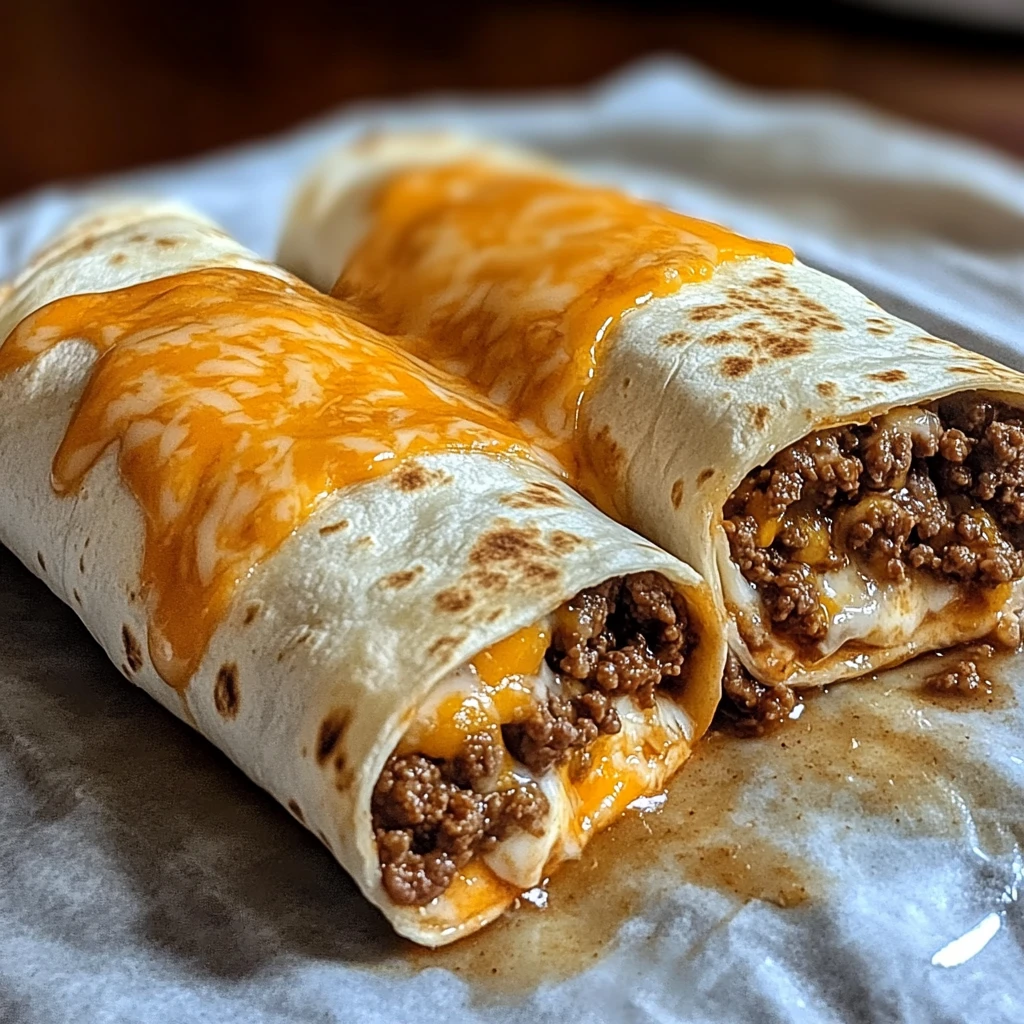 Beef Cheese Burritos 4 Ingredients Easy Delicious