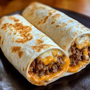 Beef Cheese Burritos 4 Ingredients Easy Delicious