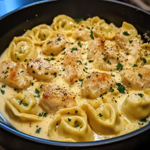 Cajun Garlic Chicken Tortellini in Three-Cheese Cream