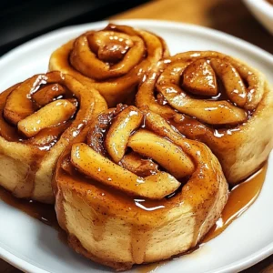 Caramel Apple Cinnamon Rolls 7 Ingredients Perfectly Delicious