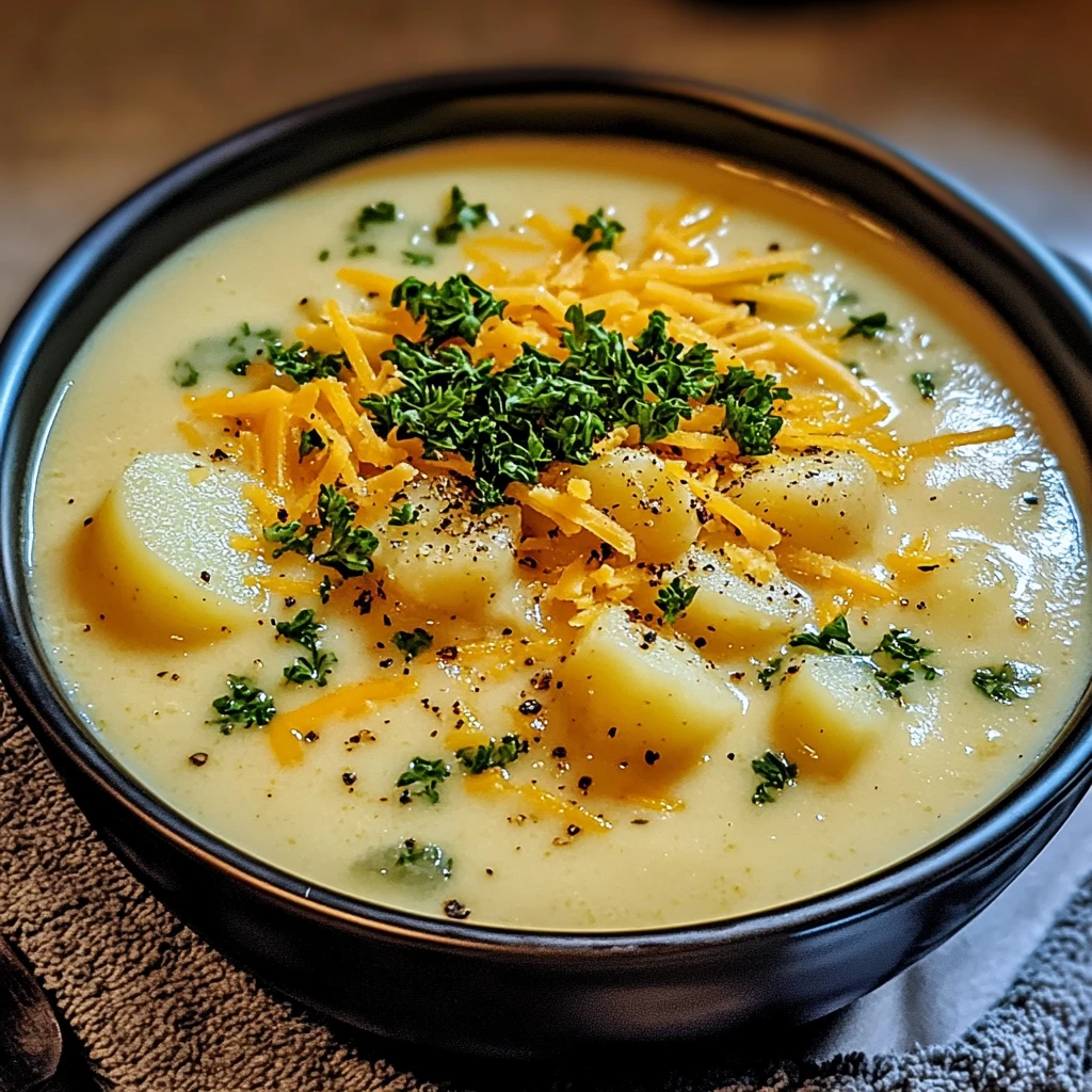 Cheddar Garlic Herb Potato Soup 30 Minutes Easy Delicious