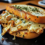 Cheesy Chicken Garlic Bread Sandwich 4 Servings Ultimate Delicious