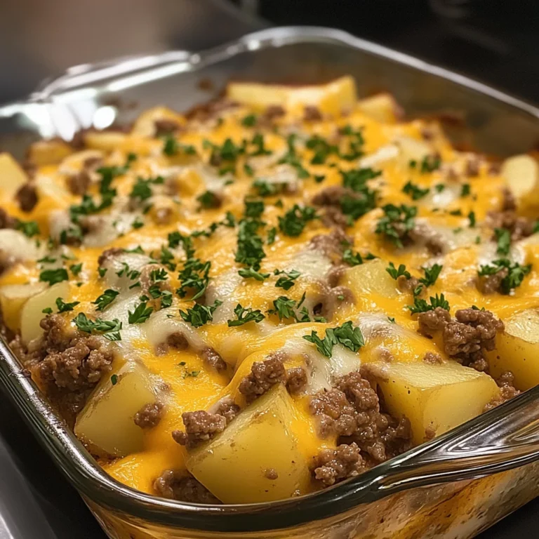 Cheesy Ground Beef and Potato Casserole 30 Minutes Easy Delicious