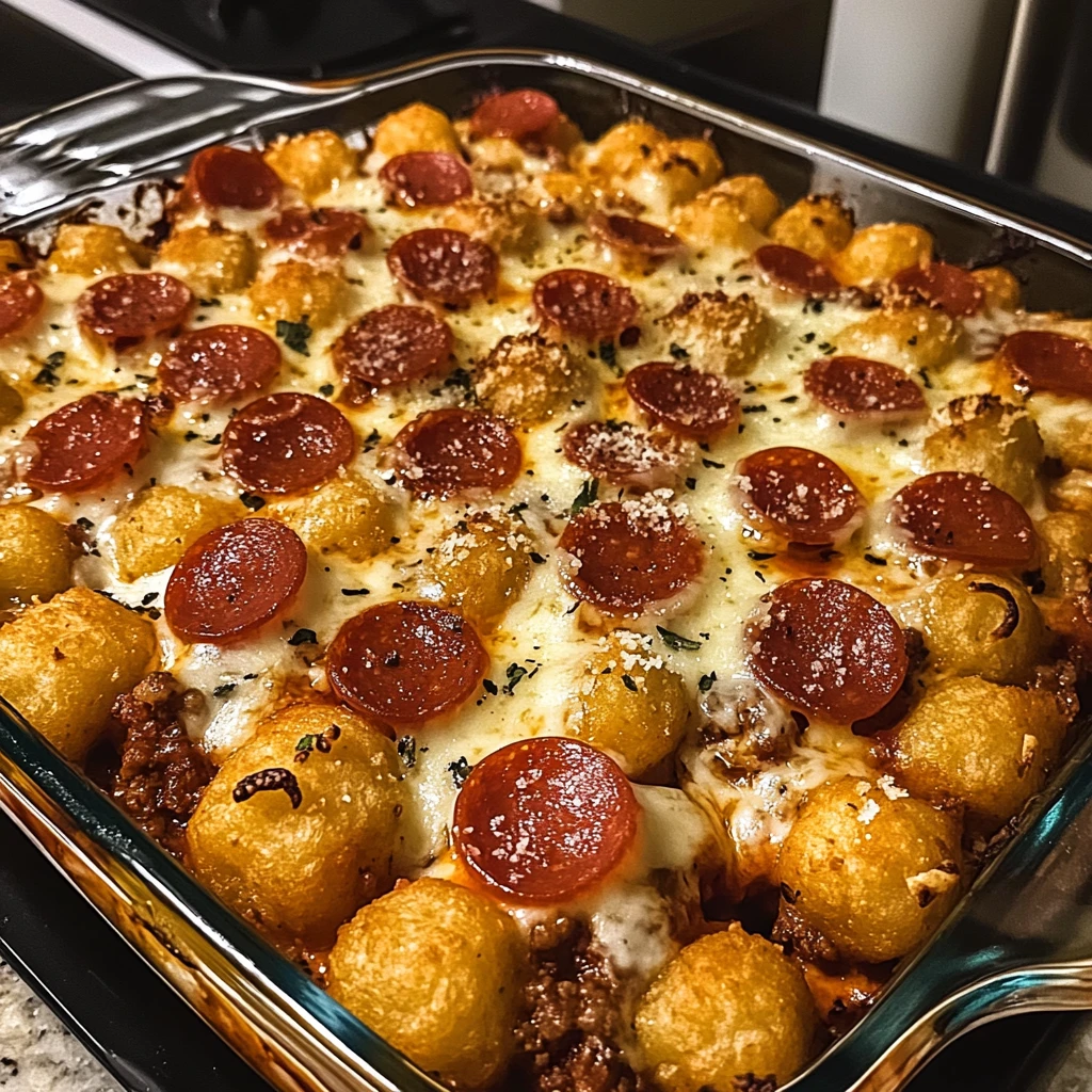 Cheesy Pizza Tot Casserole 30 Minutes Ultimate Delicious