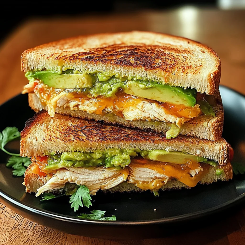 Chicken Avocado Melt Sandwich 4 Ingredients Easy Delicious