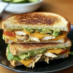 Chicken Avocado Melt Sandwich 4 Ingredients Easy Delicious