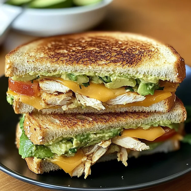 Chicken Avocado Melt Sandwich 4 Ingredients Easy Delicious