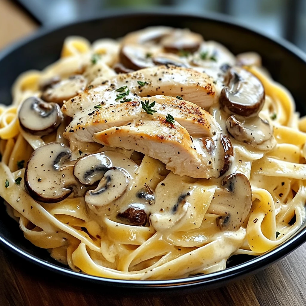 Chicken Mushroom Alfredo 30 Minutes Easy Delicious