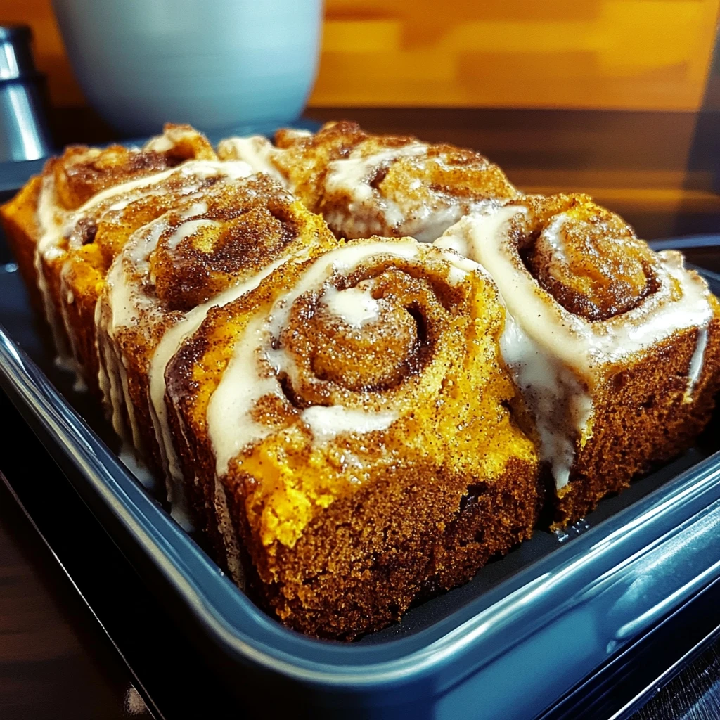 Cinnamon Roll Pumpkin Bread 50 Minutes Perfectly Delicious