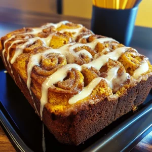 Cinnamon Roll Pumpkin Bread 50 Minutes Perfectly Delicious