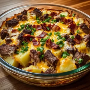 Cowboy Steak and Potato Casserole 30 Minutes Awesome Delicious