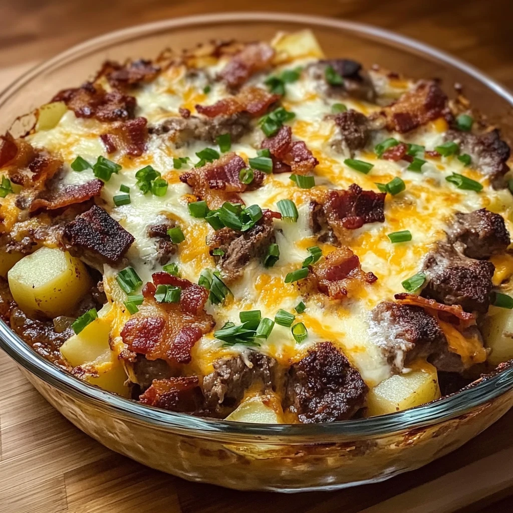 Cowboy Steak and Potato Casserole 30 Minutes Awesome Delicious