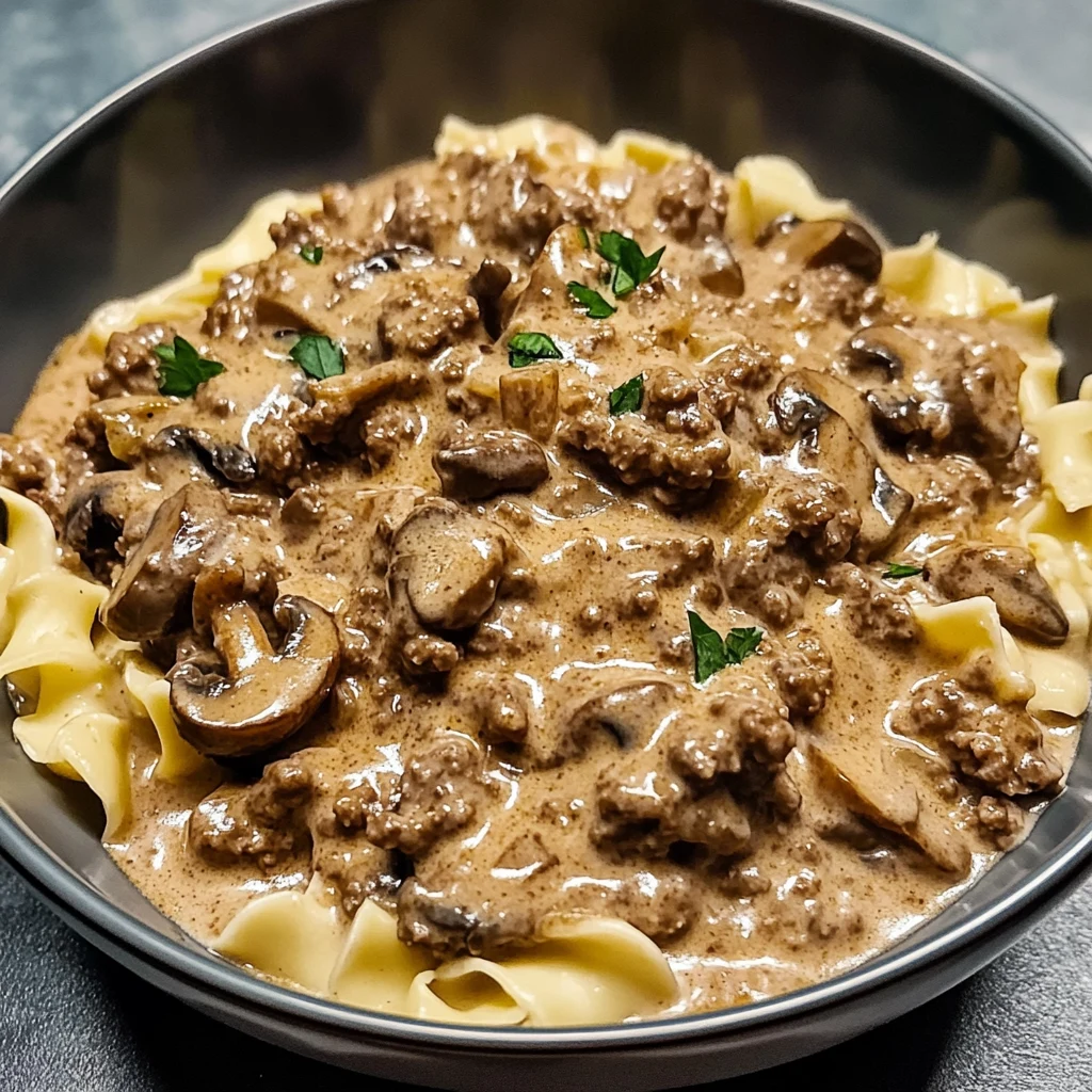 Creamy Ground Beef Stroganoff 30 Minutes Easy Delicious