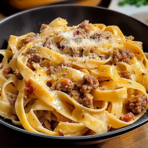Creamy Italian Sausage Fettuccine Pasta 30 Minutes Easy Delicious