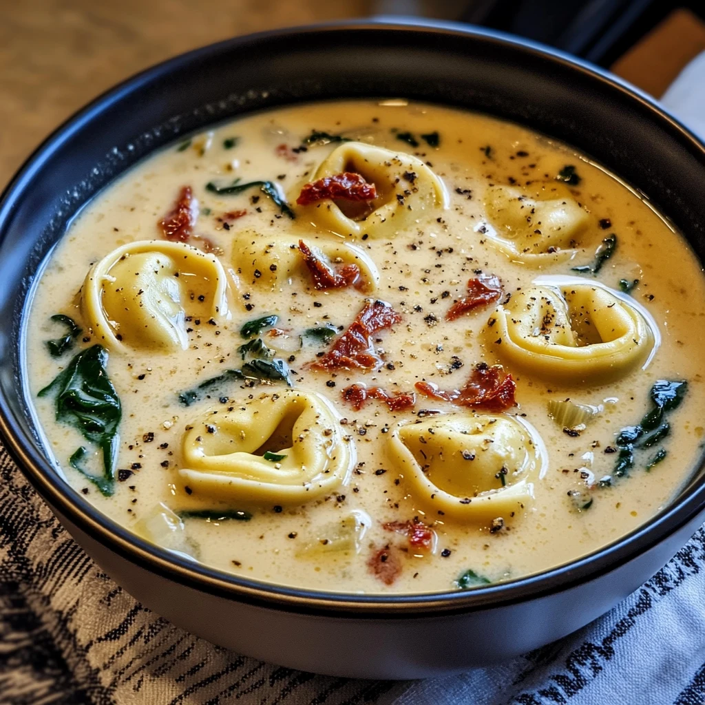 Creamy Tuscan Garlic Tortellini Soup 30 Minutes Easy Delicious