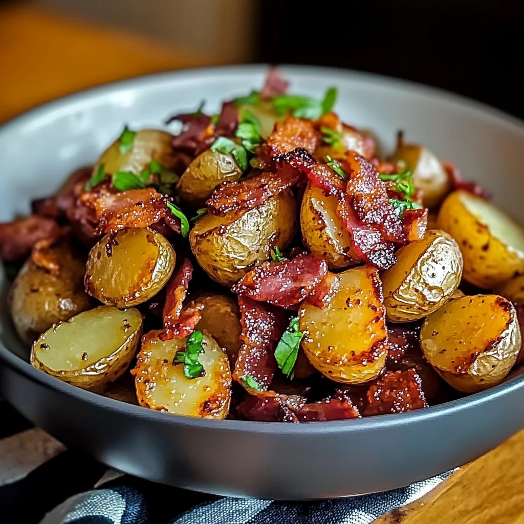 Crispy Bacon Honey Roasted Potatoes 30 Minutes Easy Delicious