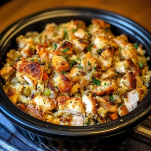 Crock Pot Chicken and Stuffing Dinner 6 Steps Easy Delicious