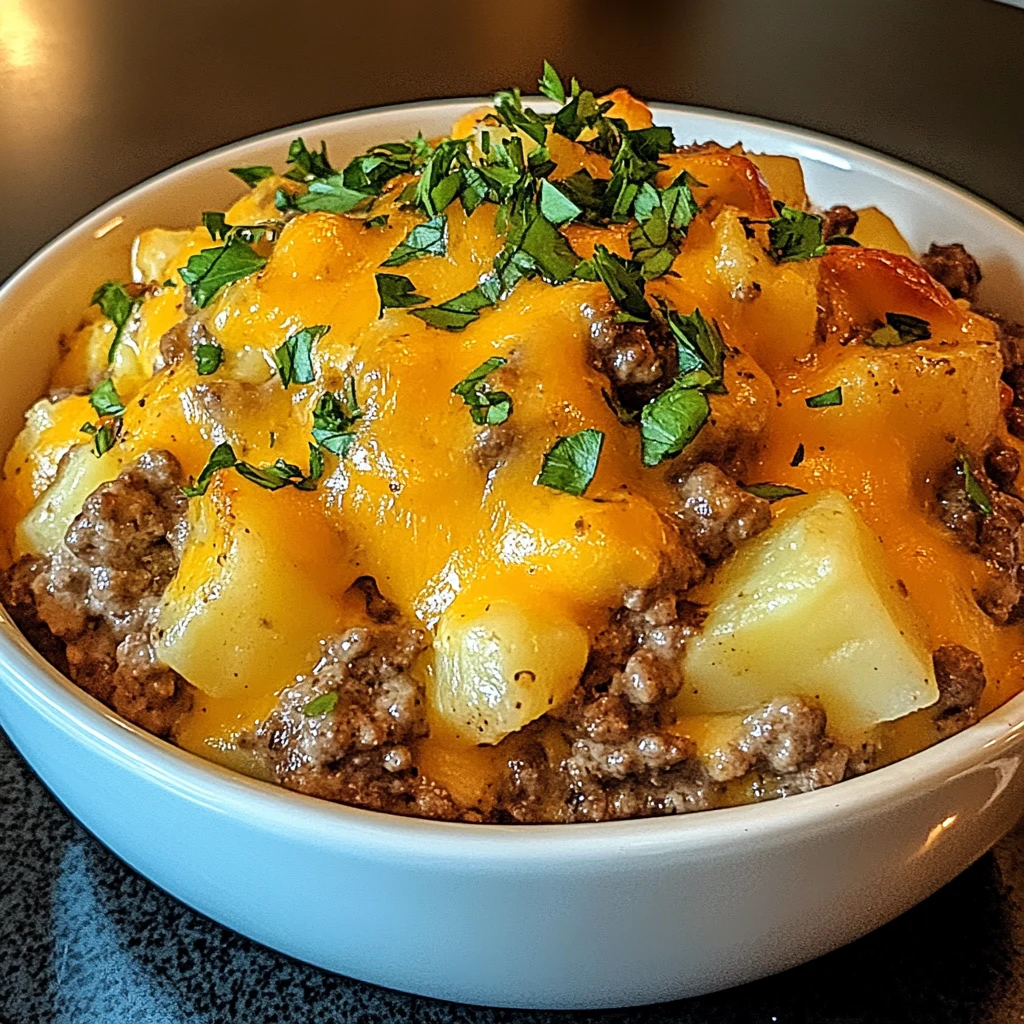 Crock-Pot Hamburger Potato Casserole 4 Servings Easy Delicious