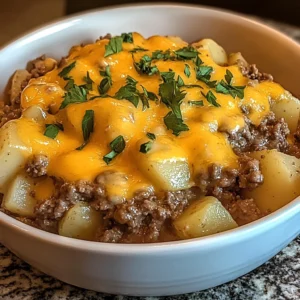 Crock-Pot Hamburger Potato Casserole 4 Servings Easy Delicious