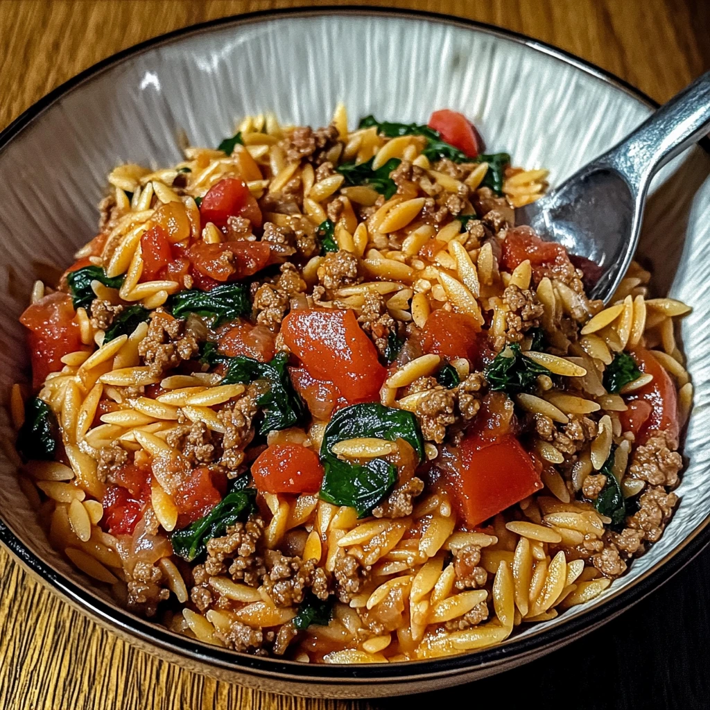Ground Beef Orzo 30 Minutes Easy Delicious