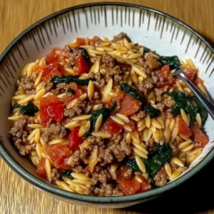 Ground Beef Orzo 30 Minutes Easy Delicious
