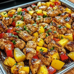 Hawaiian Chicken Sheet Pan 25 Minutes Easy Delicious