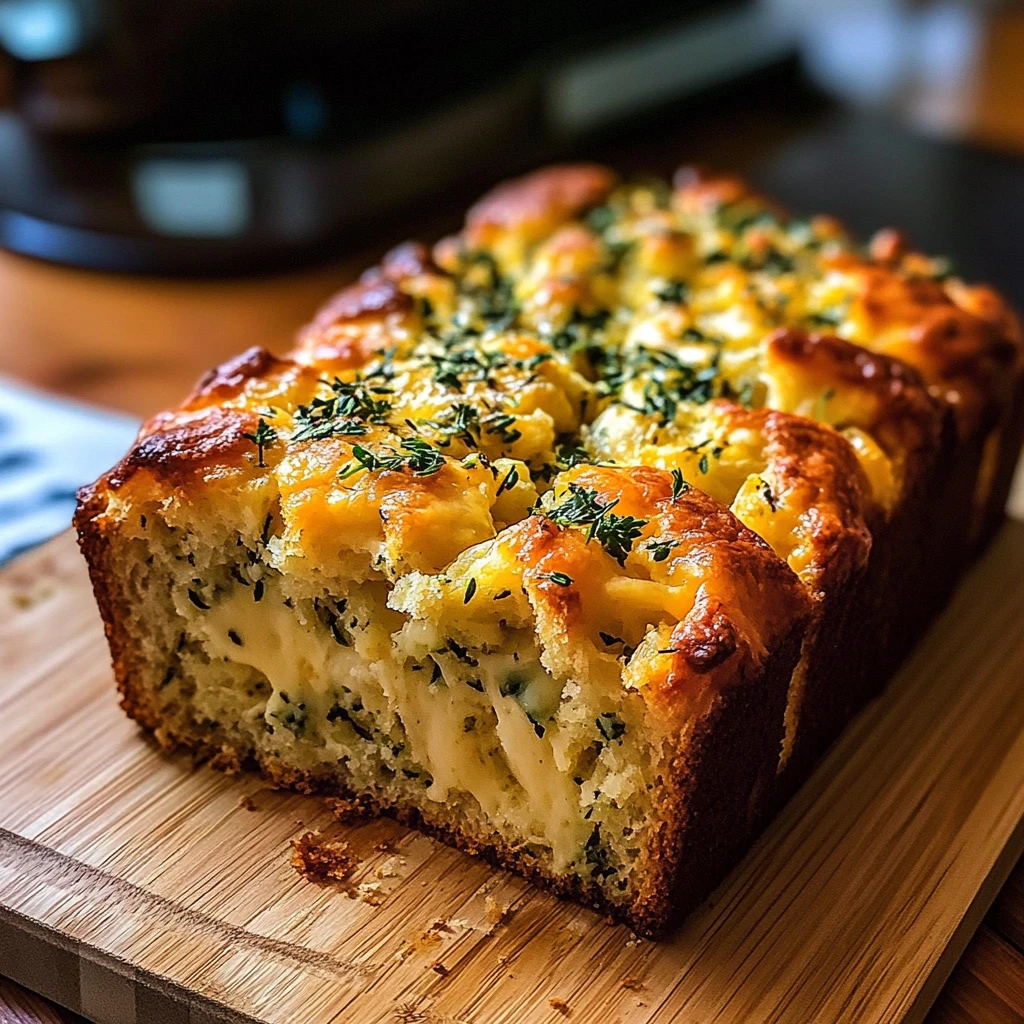 Herb & Cheese Quick Bread 5 Steps Easy Delicious