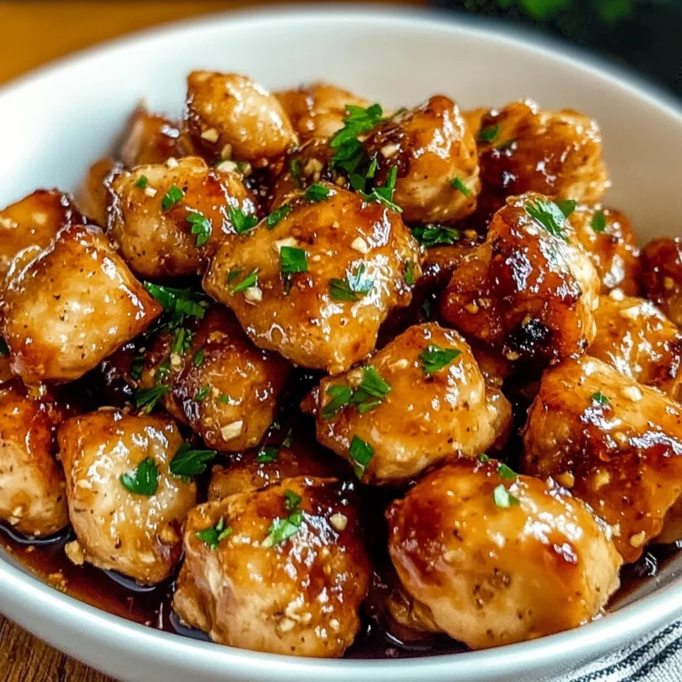 Honey Garlic Chicken Bites 4 Servings Easy Delicious