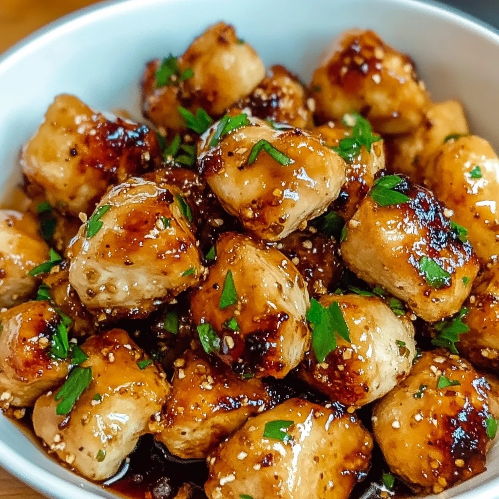 Honey Garlic Chicken Bites 4 Servings Easy Delicious