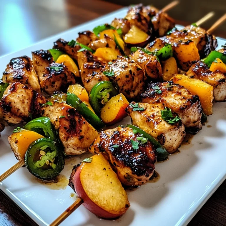 Jalapeno Peach Chicken Skewers 30 Minutes Easy Delicious