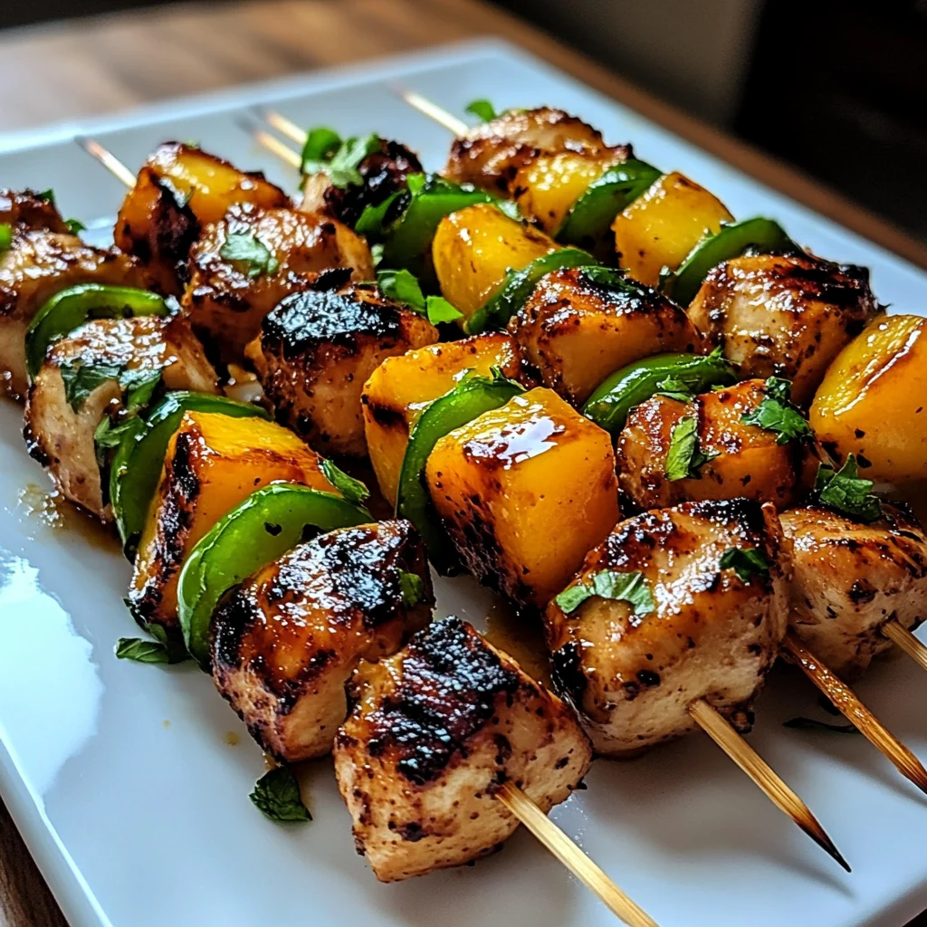 Jalapeno Peach Chicken Skewers 30 Minutes Easy Delicious