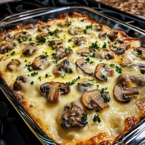 Mushroom Mozzarella Bake 5 Steps Easy Delicious
