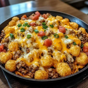 One-Pan Cheeseburger Tater Tot Pasta 30 Minutes Easy Delicious