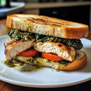 Pesto Chicken Sandwich 4 Ingredients Easy Delicious