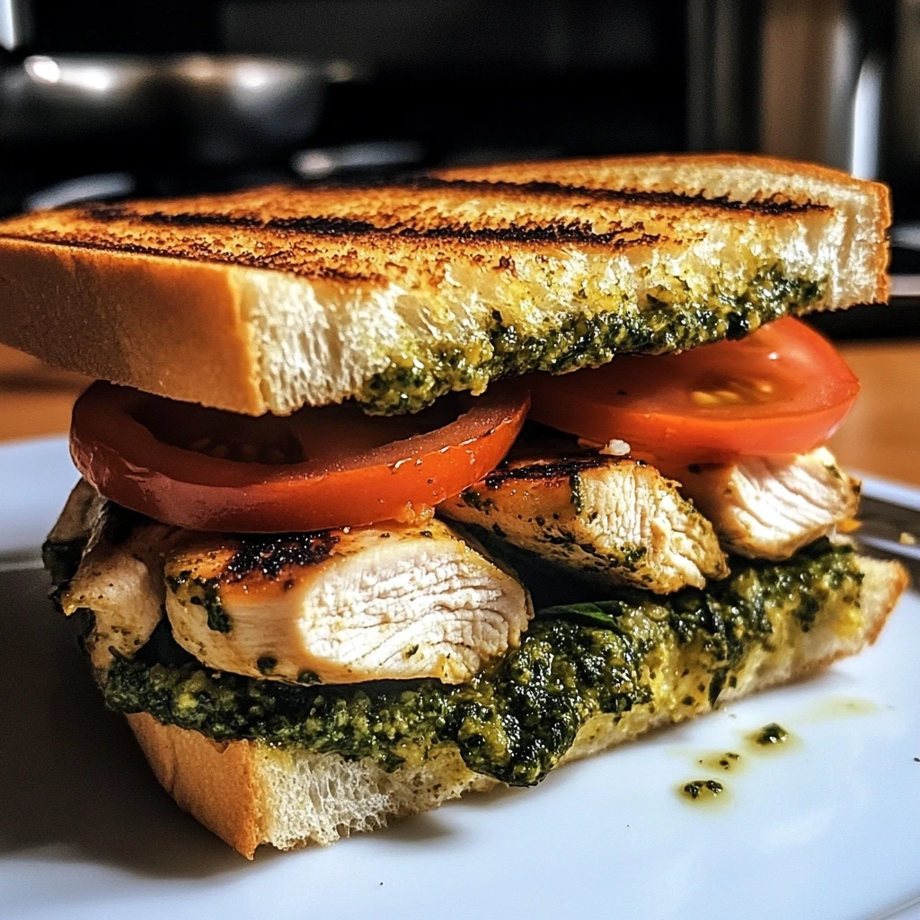 Pesto Chicken Sandwich 4 Ingredients Easy Delicious
