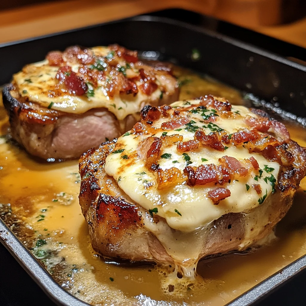 Pork Chops Stuffed with Smoked Gouda and Bacon - 30 Minutes Ultimate Delicious