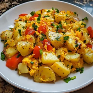 Potato Egg Scramble 4 Servings Easy Delicious