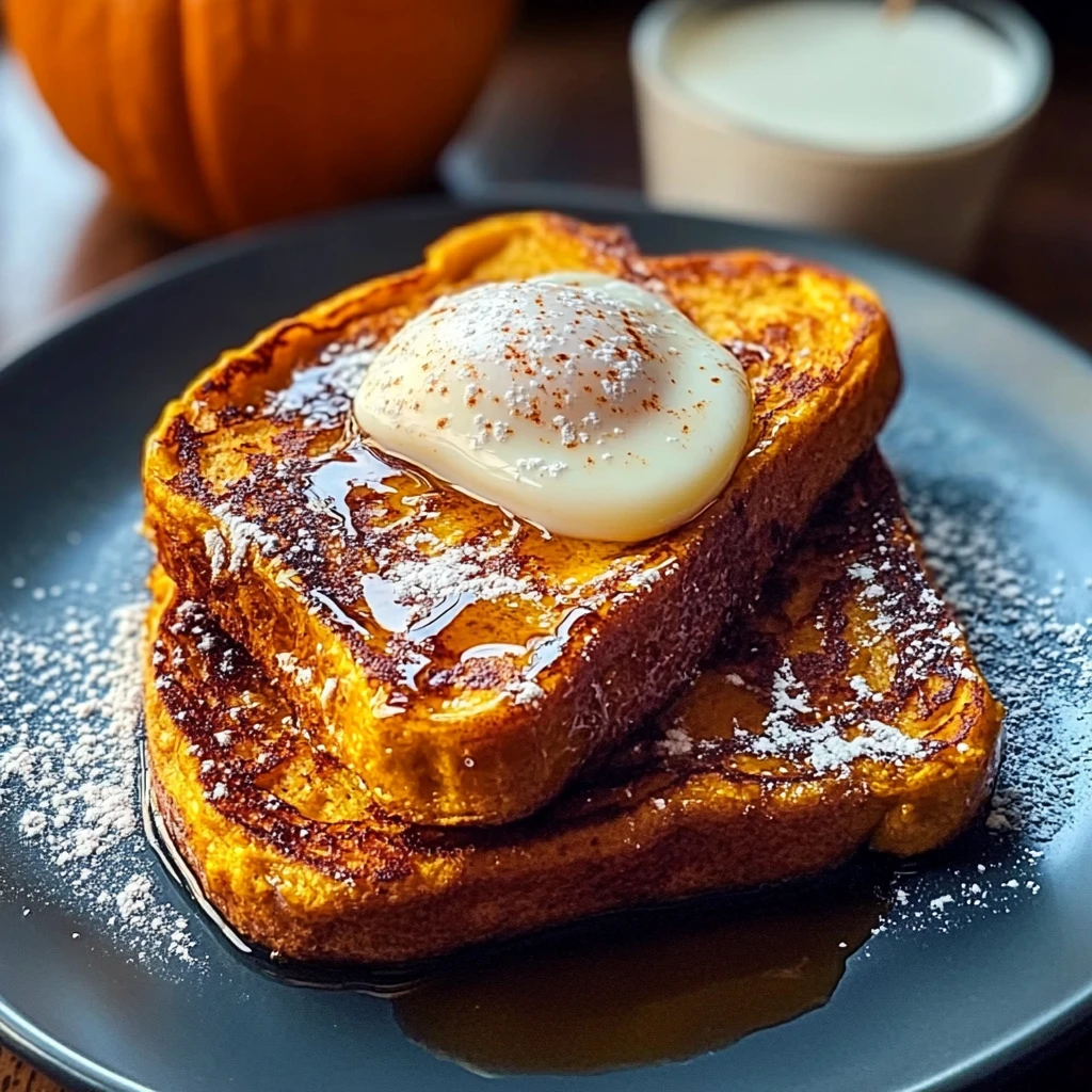 Pumpkin French Toast Breakfast 4 Servings Easy Delicious