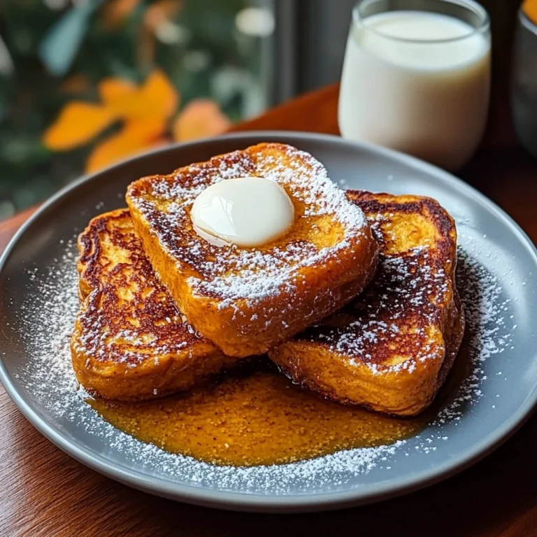 Pumpkin French Toast Breakfast 4 Servings Easy Delicious