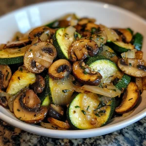 Sauteed Zucchini Mushrooms And Onions 5 Steps Easy Delicious