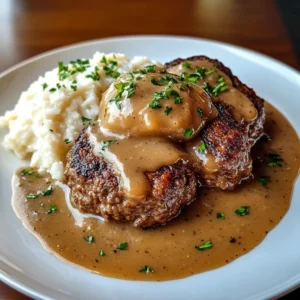 Slow Cooker Salisbury Steak 4 Servings Easy Delicious