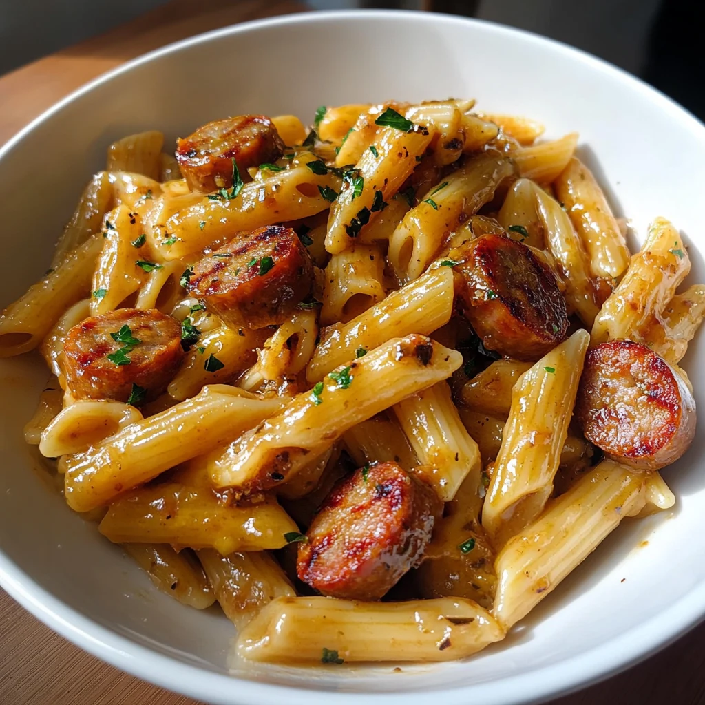 Sticky Honey Garlic Sausage Pasta 30 Minutes Easy Delicious