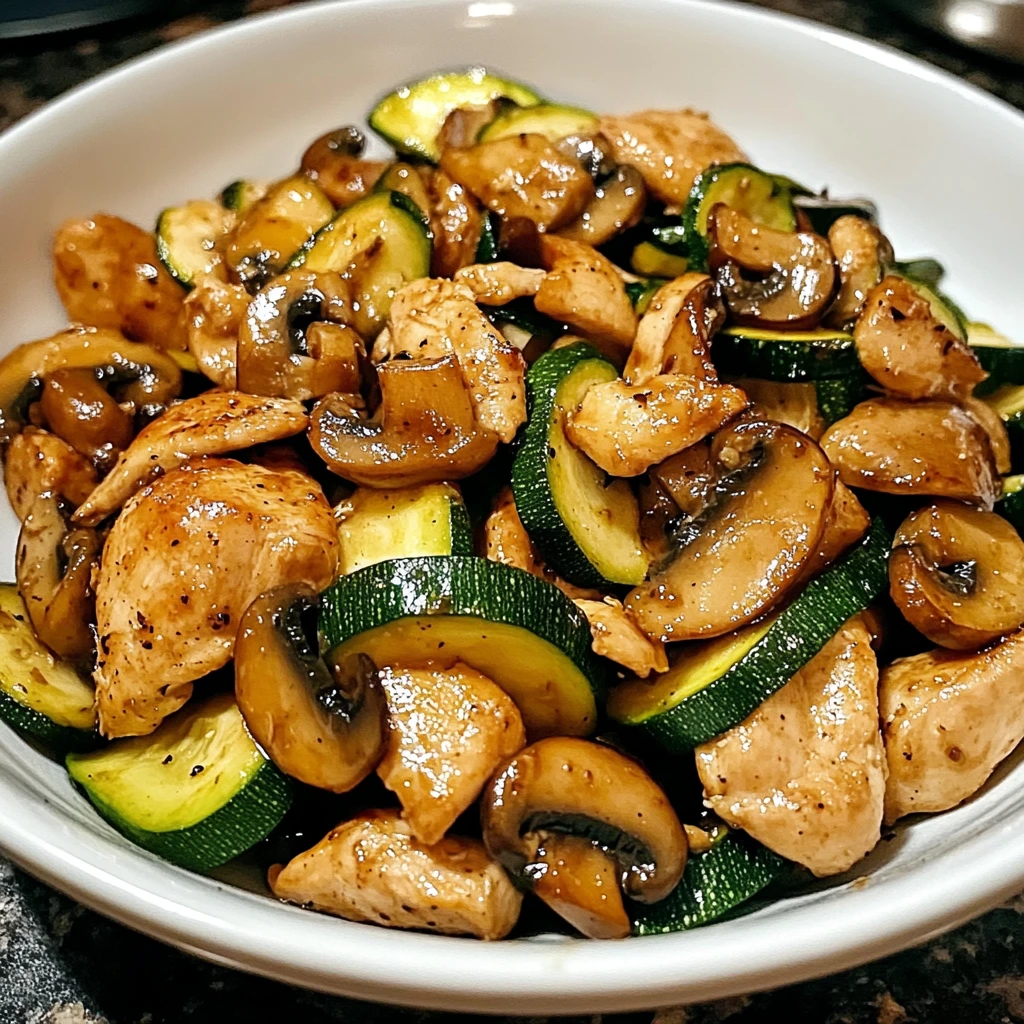 Zucchini Mushroom Chicken Stir Fry 30 Minutes Easy Delicious