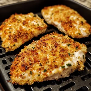 Air Fryer Garlic Parmesan Crusted Chicken 30 Minutes Easy Delicious