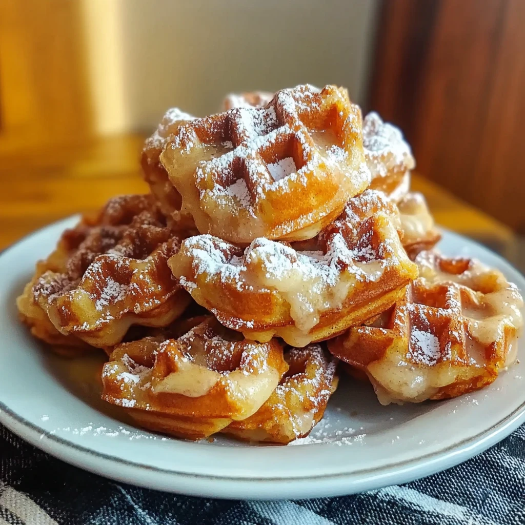 Apple Fritter Waffle Donuts 4 Servings Easy Delicious