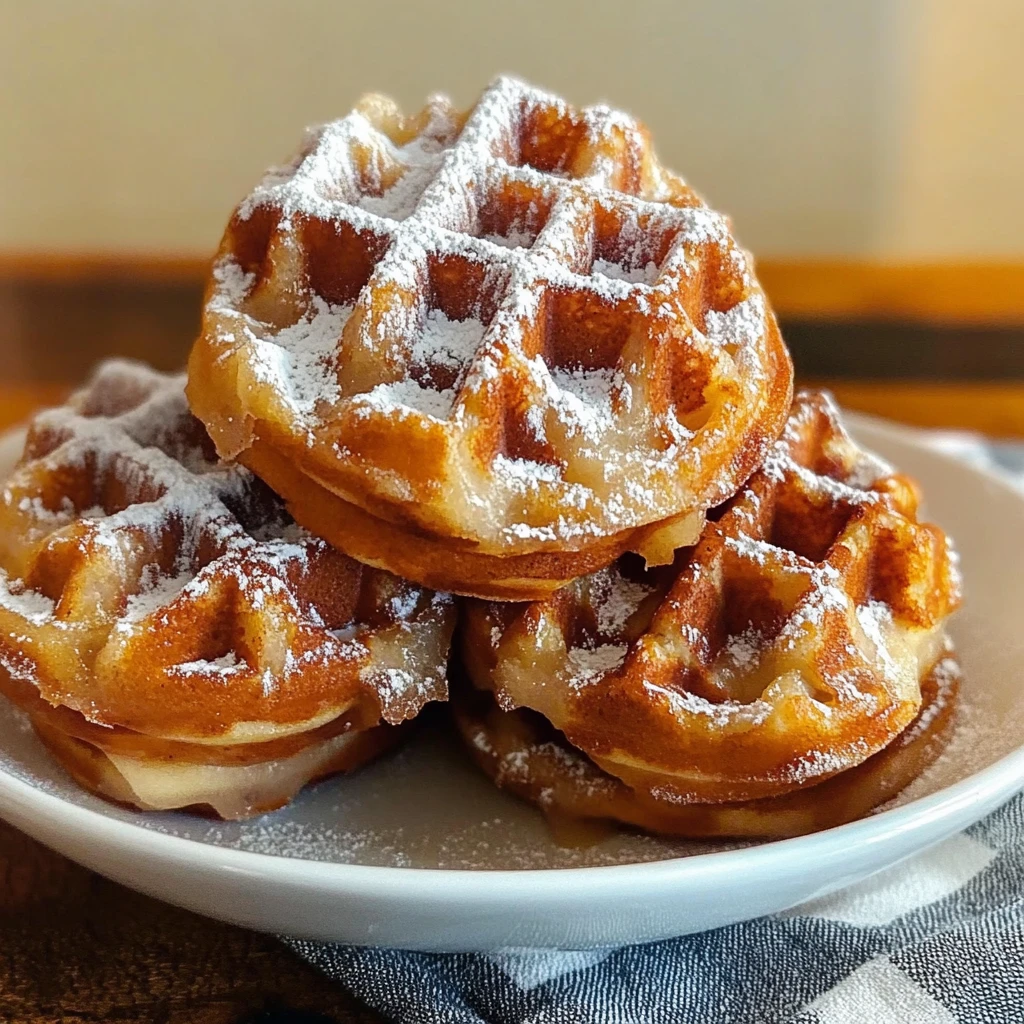 Apple Fritter Waffle Donuts 4 Servings Easy Delicious