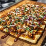 BBQ Chicken Flatbread Pizza 10 Minutes Easy Delicious