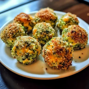 Baked Broccoli Cheese Balls 4 Servings Easy Delicious